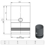 Pelletofenrohr Ofenanschlussstück mit Messstutzen