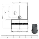 Pelletofenrohr Ofenanschlussstück mit Messstutzen