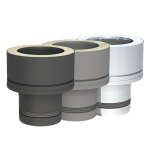 Pelletofenrohr Schornsteinanschlussstück auf DW-ECO / DW-FU