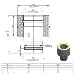 Pelletofenrohr Schornsteinanschlussstück auf DW-ECO / DW-FU