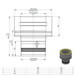 Pelletofenrohr Schornsteinanschlussstück auf DW-ECO / DW-FU