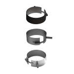 Pelletofenrohr Befestigungsschelle mit Gewindemuffe