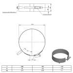 Pelletofenrohr Befestigungsschelle mit Gewindemuffe