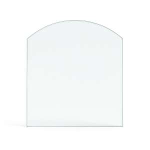 Funkenschutzplatte Glas für Kaminofen Segmentbogen