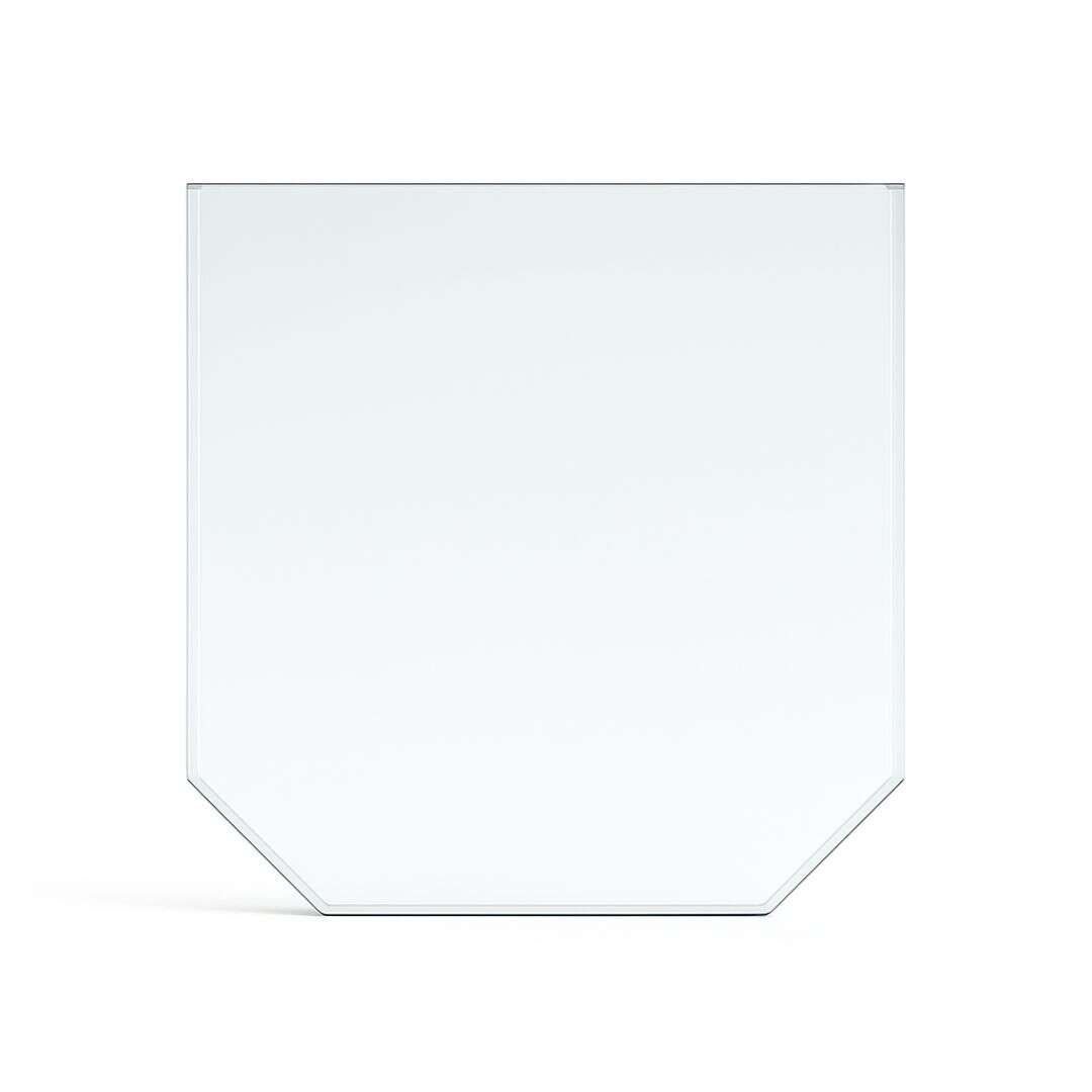 Funkenschutzplatte Glas für Kaminofen Sechseck