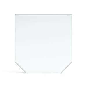 Funkenschutzplatte Glas für Kaminofen Sechseck