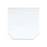 Funkenschutzplatte Glas für Kaminofen Sechseck