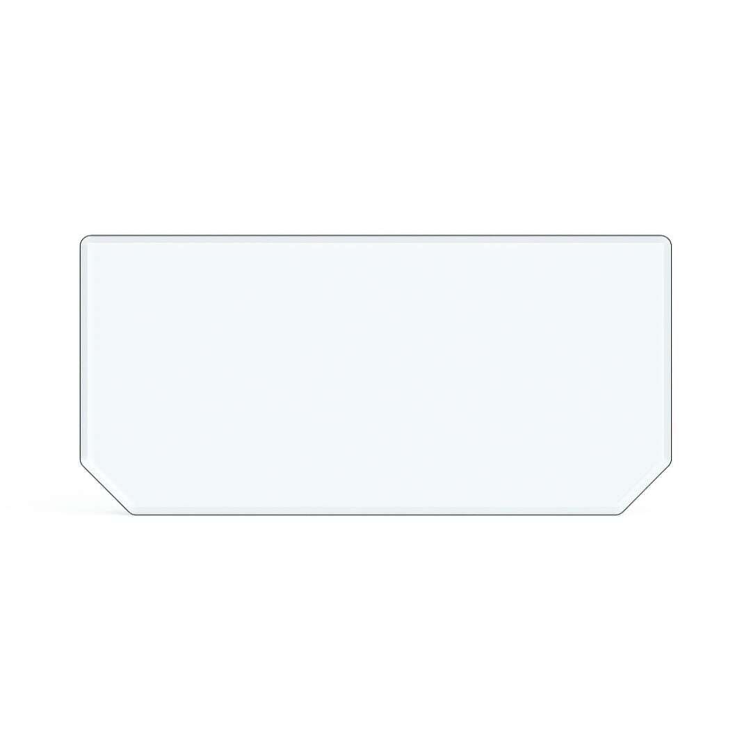 Funkenschutzplatte Glas für Kaminofen Rechteck abgerundet