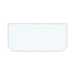 Funkenschutzplatte Glas für Kaminofen Rechteck abgerundet