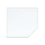 Funkenschutzplatte Glas für Kaminofen Fünfeck