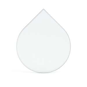 Funkenschutzplatte Glas für Kaminofen Tropfen