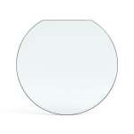 Funkenschutzplatte Glas für Kaminofen Kreisabschnitt