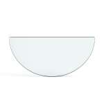 Funkenschutzplatte Glas für Kaminofen Halbkreis